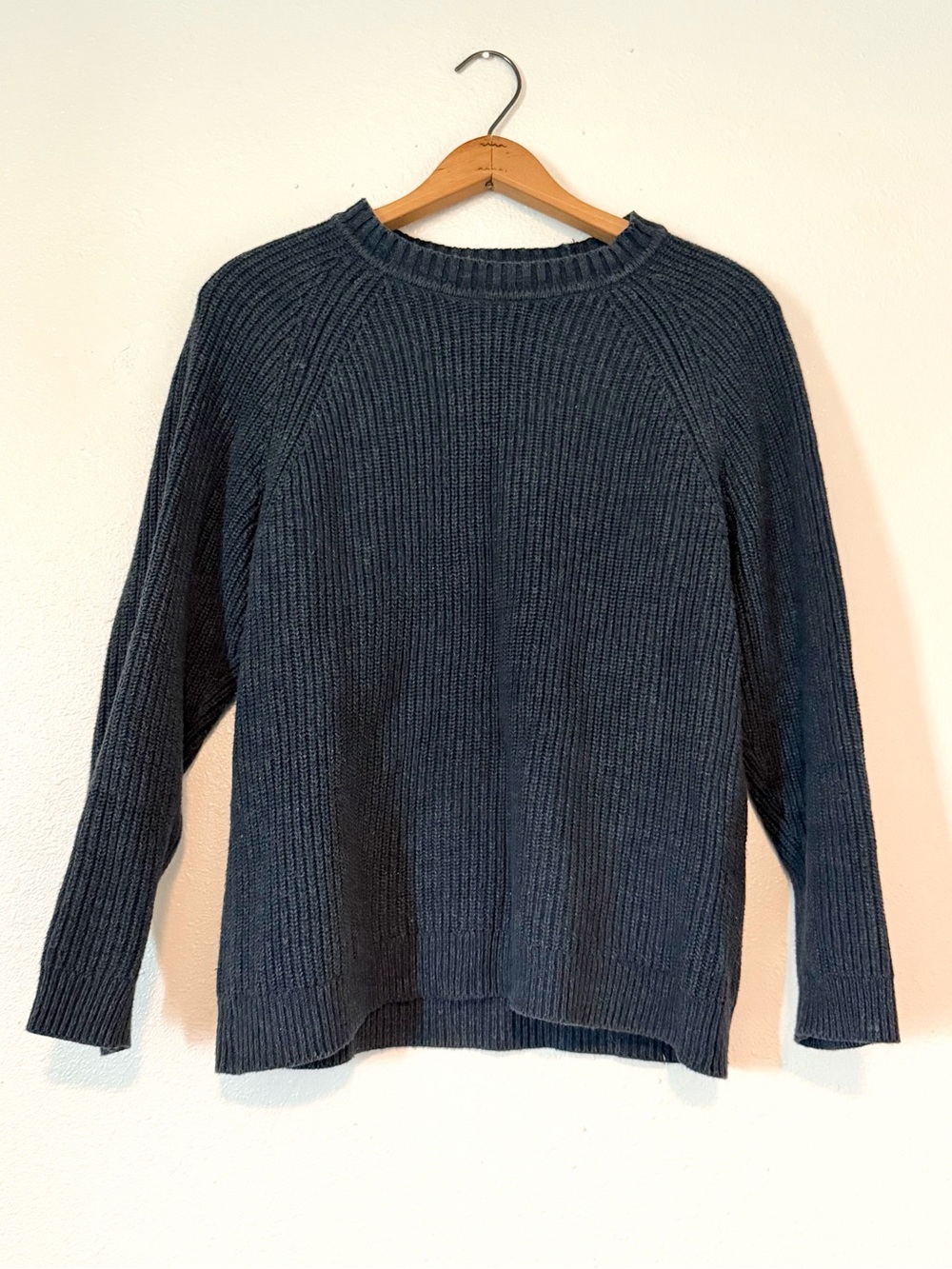Marine Layer Inverness Crew Sweater Sz S/M Navy Blue